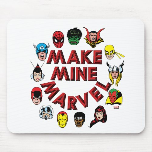 Make Mine Marvel Hero Graphic Mouse Pad