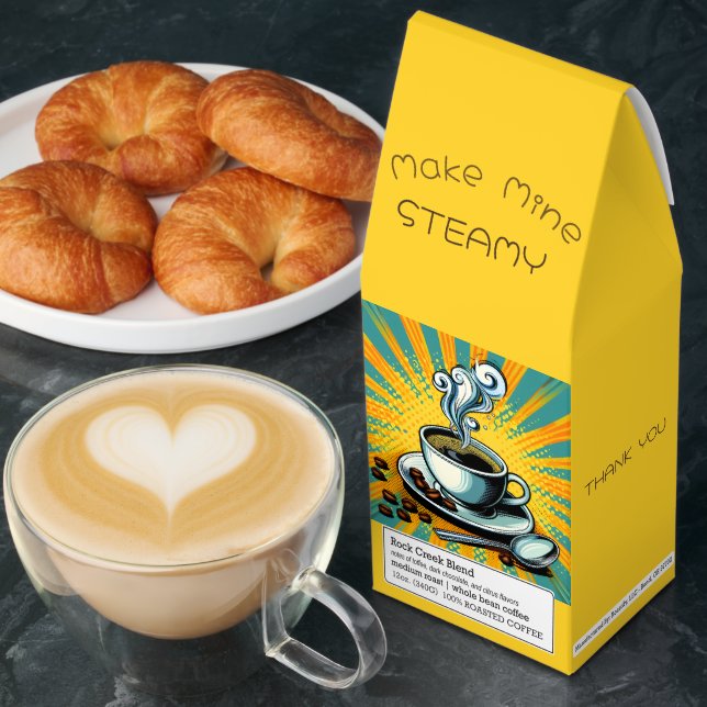 Make Mine Steamy Wedding Thank You Roasted Coffee (Breakfast)