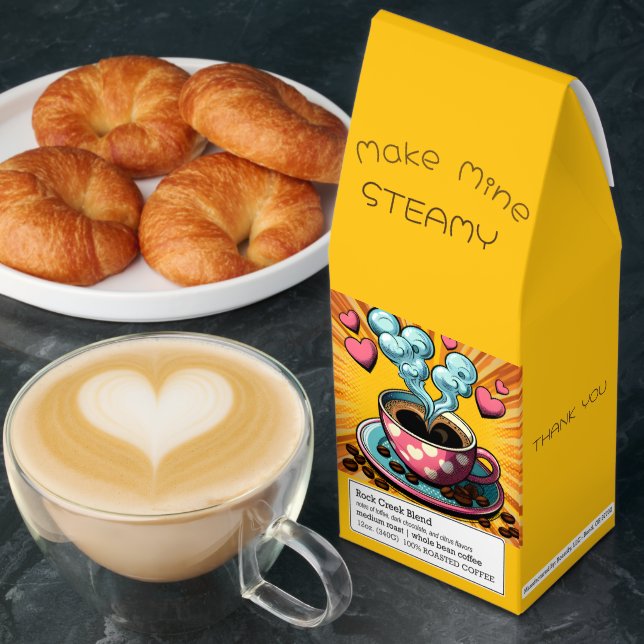 Make Mine Steamy Wedding Thank You Roasted Coffee (Breakfast)