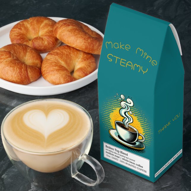 Make Mine Steamy Wedding Thank You Roasted Coffee (Breakfast)