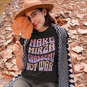 Make Mirza Ghassemi Not War   Persian Eggplant T-Shirt