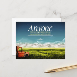 "Make mistakes" Inspirational Quote Postcard