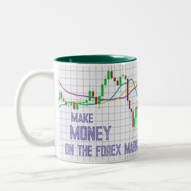 Make money on the Forex market Two-Tone Coffee Mug (Left)