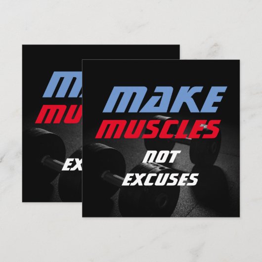 Make Muscles Bodybuilding Fitness Motivational (Front/Back)