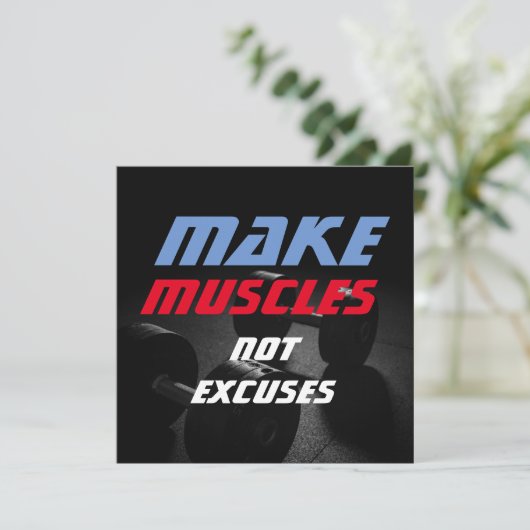 Make Muscles Bodybuilding Fitness Motivational (Standing Front)