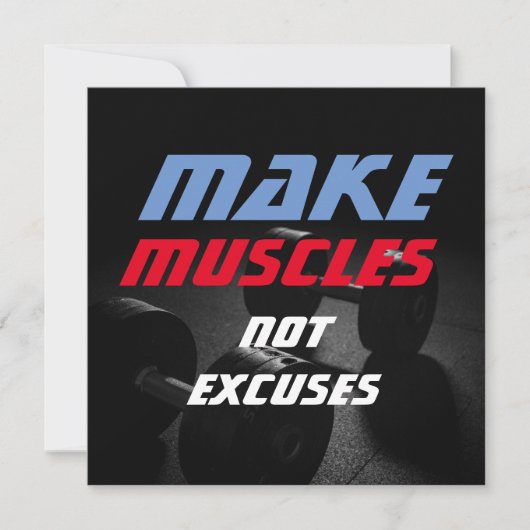 Make Muscles Bodybuilding Fitness Motivational (Front)