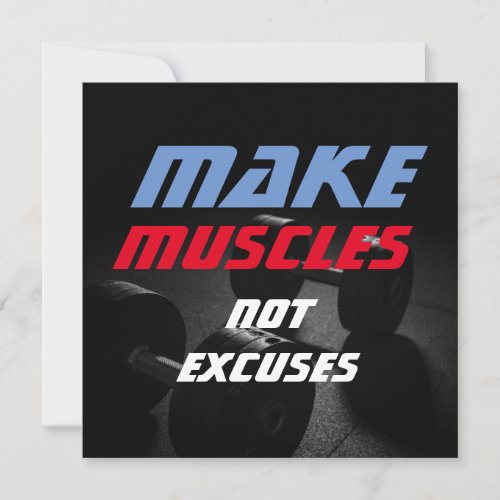 Make Muscles Bodybuilding Fitness Motivational