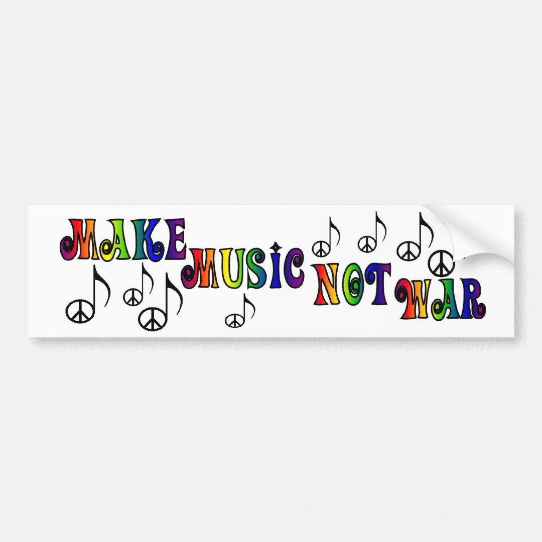 Make Music bumper sticker Zazzle