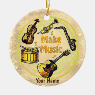 Make Music Ceramic Ornament