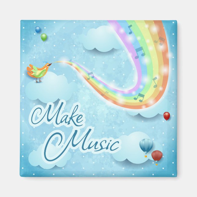 Make music, digital art magnet (Front)