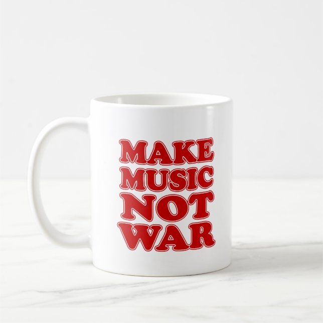 Make Music Not War Cool Mug (Left)