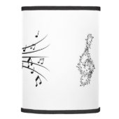 Make Music Stylized Treble Clef & Notes Lamp Shade (Right)