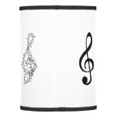 Make Music Stylized Treble Clef & Notes Lamp Shade (Back)