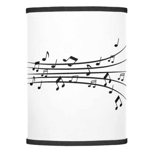 Make Music Stylized Treble Clef & Notes Lamp Shade (Front)