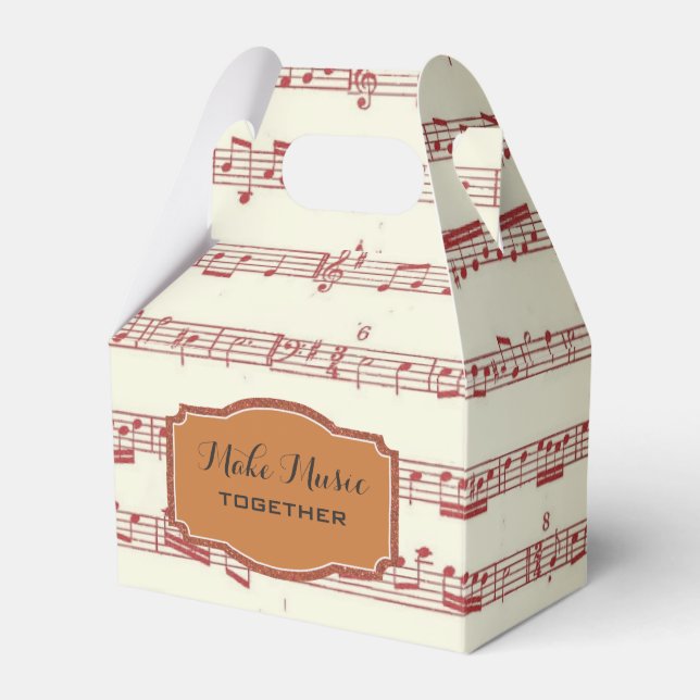 Make Music Wedding Favor Box (Front Side)