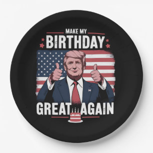 Make My Birthday Great Again Funny Trump Paper Plates