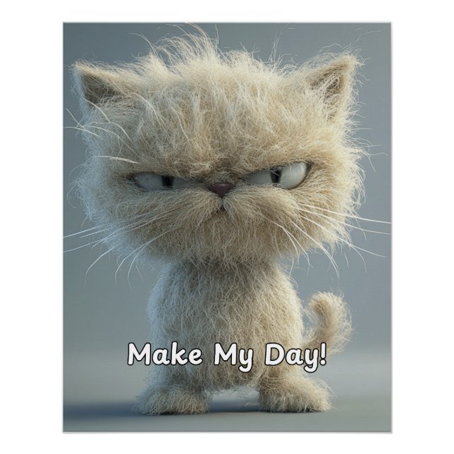 Make My Day-Mad Cat Poster (Front)