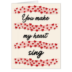 Make My Heart Sing Custom Photo Giant Valentine Card