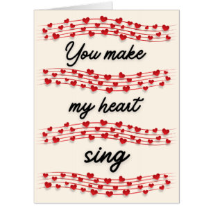 Make My Heart Sing Custom Photo Giant Valentine  Card