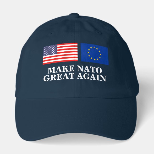 Make Nato Great Again American EU flag hat (Front)
