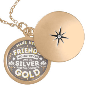 Make New Friends Girl Scouting Gold Plated Necklace
