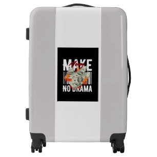 Make No Drama Retro Graphic Luggage