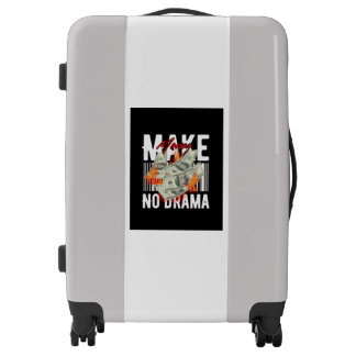 Make No Drama Retro Graphic Luggage