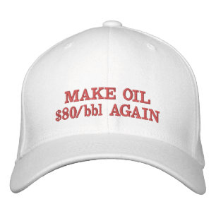 MAKE OIL $80/bbl AGAIN MAGA CORONAVIRUS HAT WHITE
