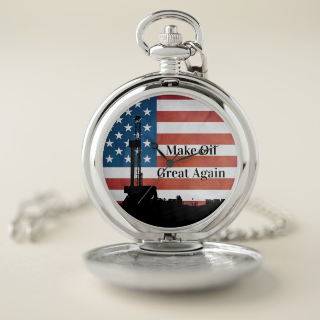 Make Oil Great Again Pocket Watch (Inside)