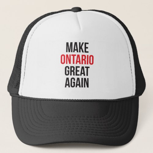Make Ontario Great Again Canada First Flag MCGA Trucker Hat