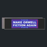 Make Orwell Fiction Again Car Magnet<br><div class="desc">Make Orwell Fiction Again. Funny design for Gen Xers & Millennials who are familiar with dystopian fiction & novels, cyberpunk & post-apocalyptic movies and tv shows, & want to resist. The present can seem like the dystopian future society we often saw in science fiction & sci-fi. If you're anti-Trump, care...</div>