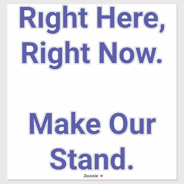 Make Our Stand Hankamer Artjunkhaus Peace Freedom Sticker (Sheet)