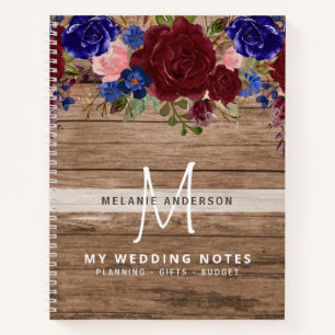 Make own Wedding Planner Journal Keepsake Floral