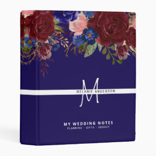 Make own Wedding Planner Journal Keepsake Floral Mini Binder