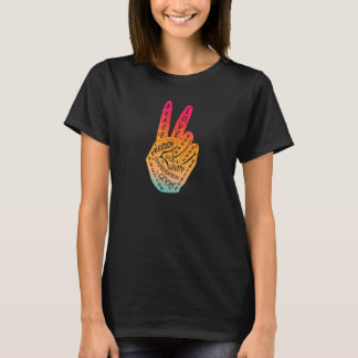Make Peace Not War  Peace Hand Sign 11 T-Shirt