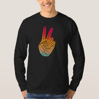 Make Peace Not War  Peace Hand Sign 11 T-Shirt