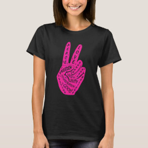 Make Peace Not War  Peace Hand Sign 20 T-Shirt