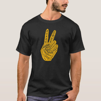 Make Peace Not War  Peace Hand Sign 22 T-Shirt