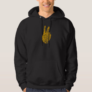 Make Peace Not War  Peace Hand Sign  30 Hoodie