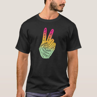 Make Peace Not War  Peace Hand Sign 3 T-Shirt
