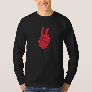Make Peace Not War  Peace Hand Sign  3 T-Shirt