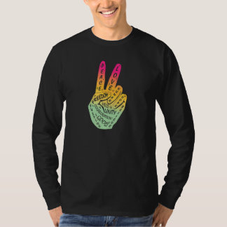 Make Peace Not War  Peace Hand Sign 3 T-Shirt
