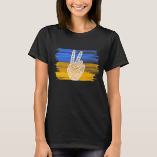 Make Peace Not War  Peace Hand Sign 6 T-Shirt