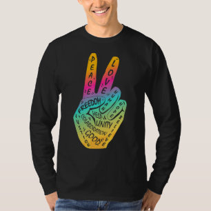 Make Peace Not War  Peace Hand Sign 9 T-Shirt