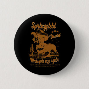 Make Pets Safe Again Cowboy Dachshund Dog Vote Tru Button