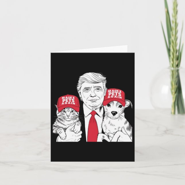 Make Pets Safe Again Election Mega Trump Funny Deb Card (Front)