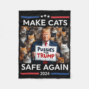 Make Pets Safe Again Trump 2024 Save Our Pets Fleece Blanket