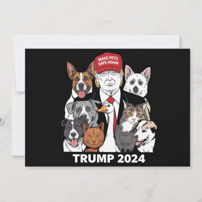 Make Pets Safe Again Trump 2024 Save Our Pets Invitation (Front)