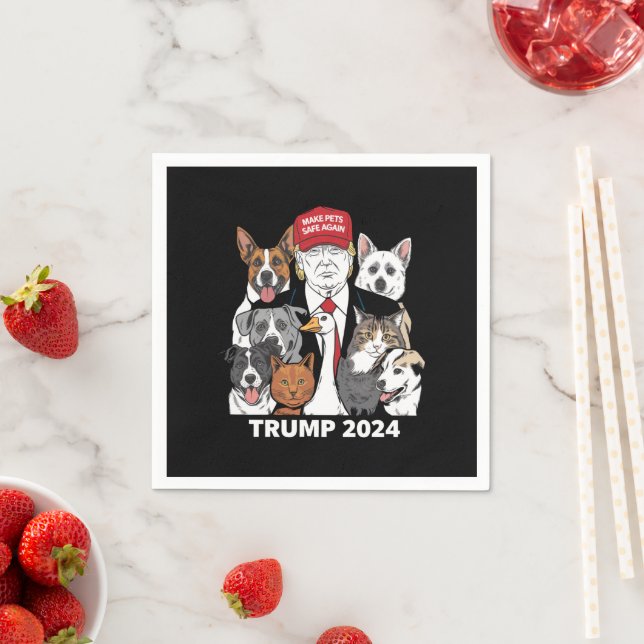 Make Pets Safe Again Trump 2024 Save Our Pets Napkins (Insitu)