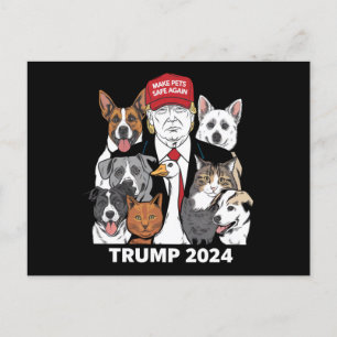 Make Pets Safe Again Trump 2024 Save Our Pets Postcard
